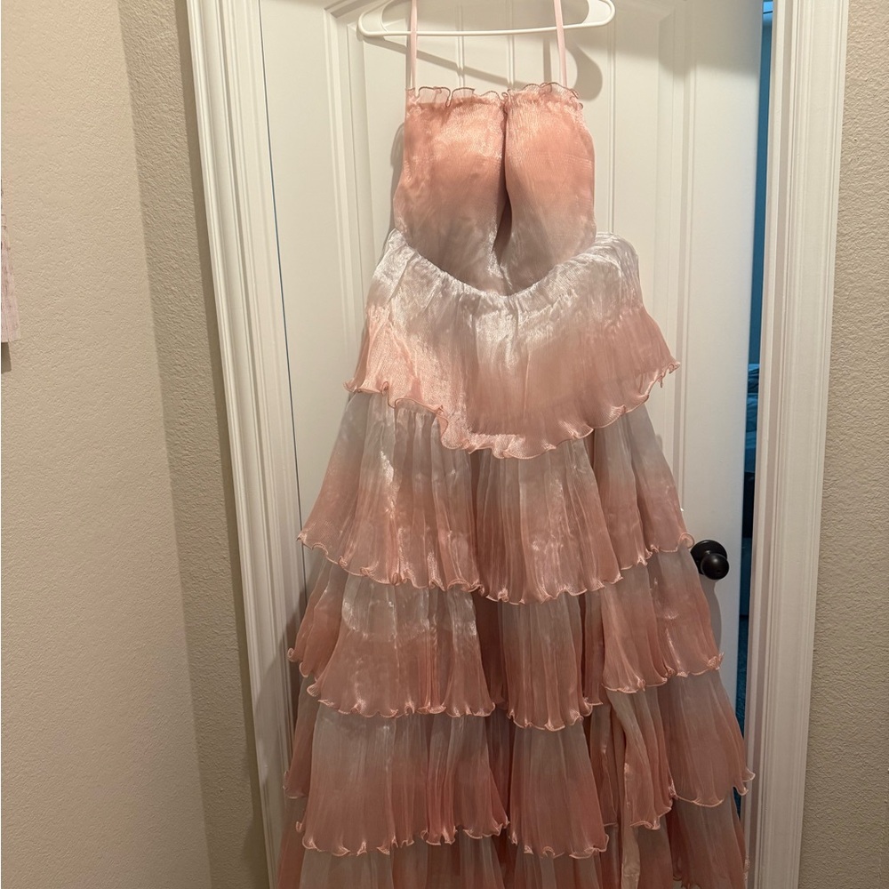 JessaKae Blush and Ivory Layered Dress